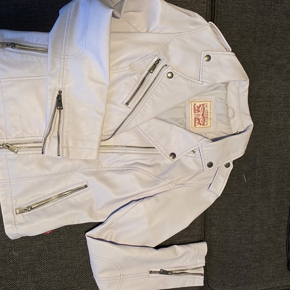 Levi's Women's Light Purple  Leather Jacket